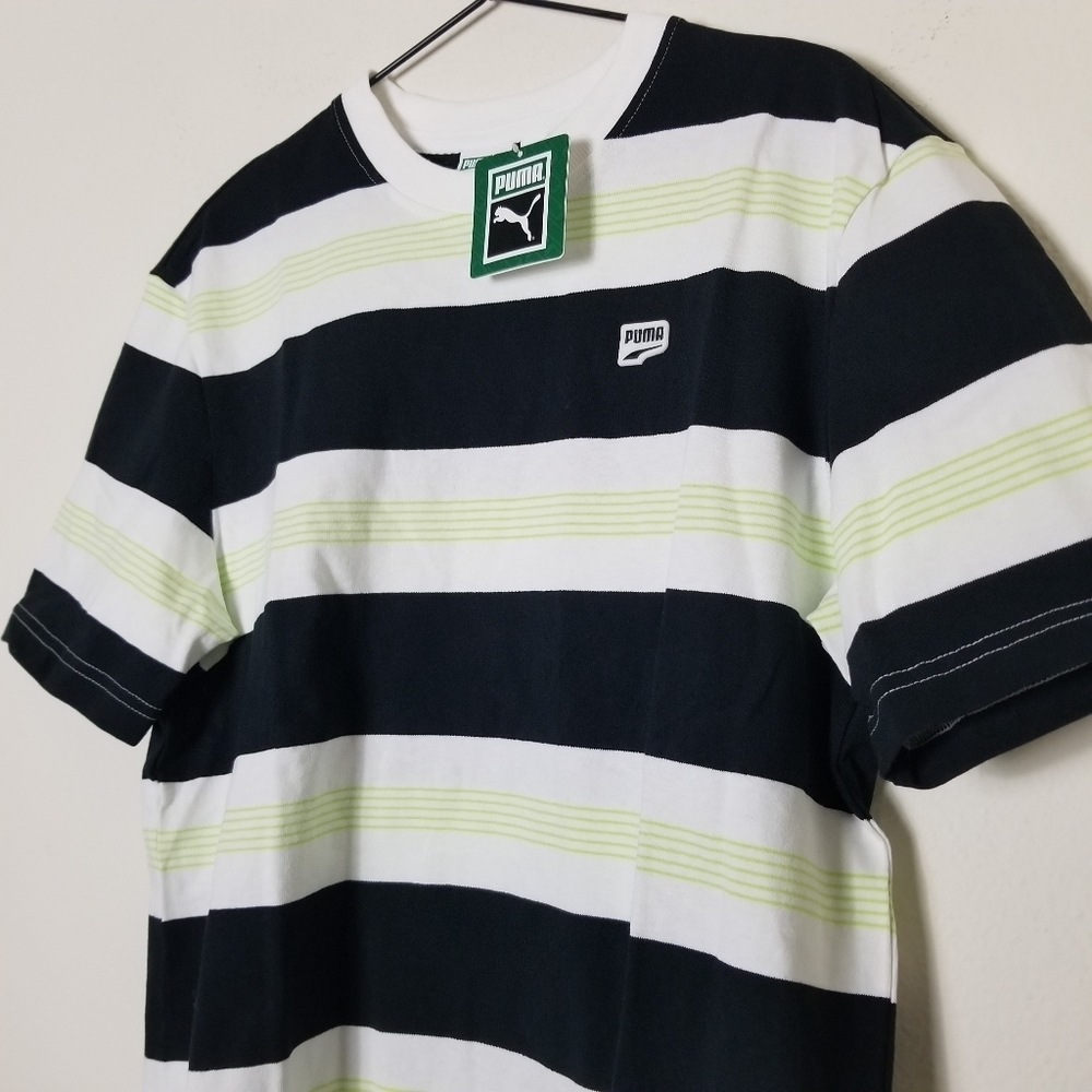 Puma Downtown Stripe Black & White Shirt - Picture 6 of 7